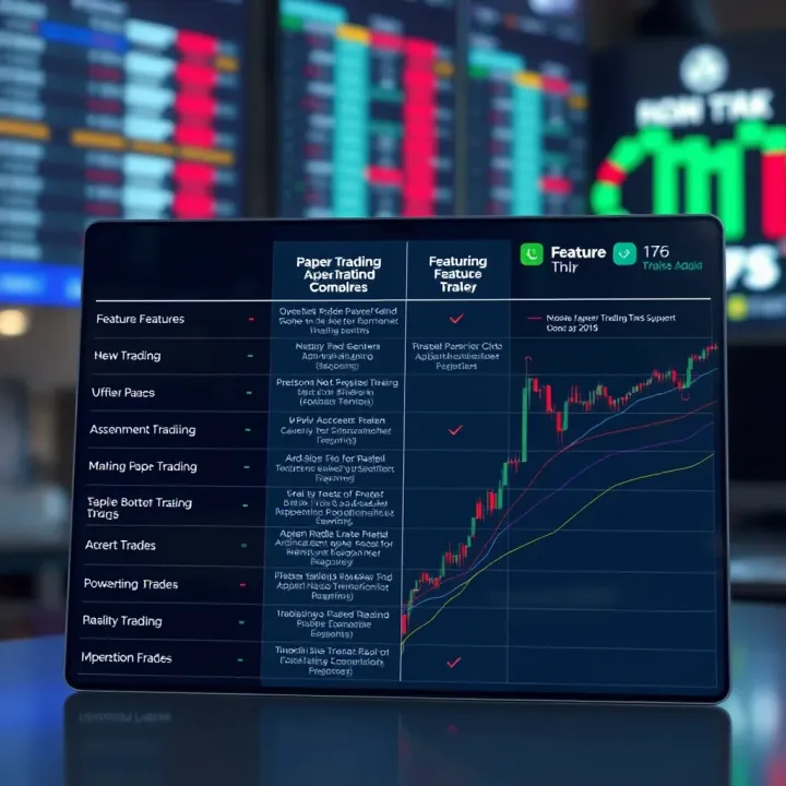 Comparison chart showing features of popular paper trading applications available to Pakistani investors