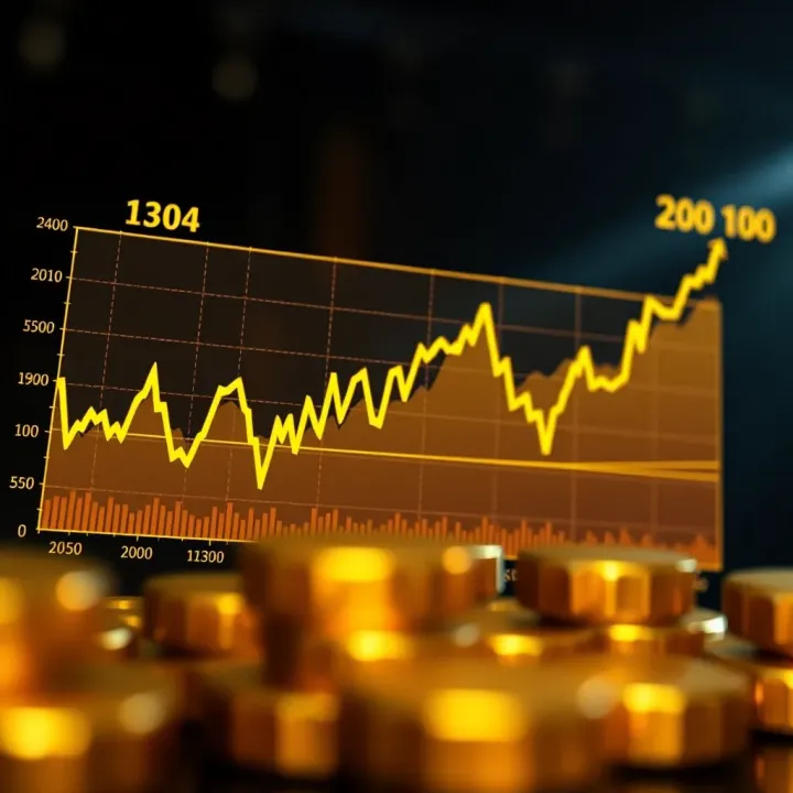 Detailed chart depicting global gold price fluctuations and their impact on local market conditions in Pakistan