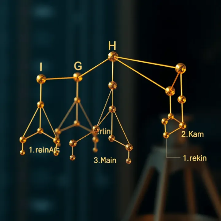 Diagram of a threaded binary tree showing nodes connected by main and thread pointers